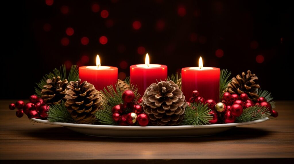 Holiday Pine Cone Centerpiece