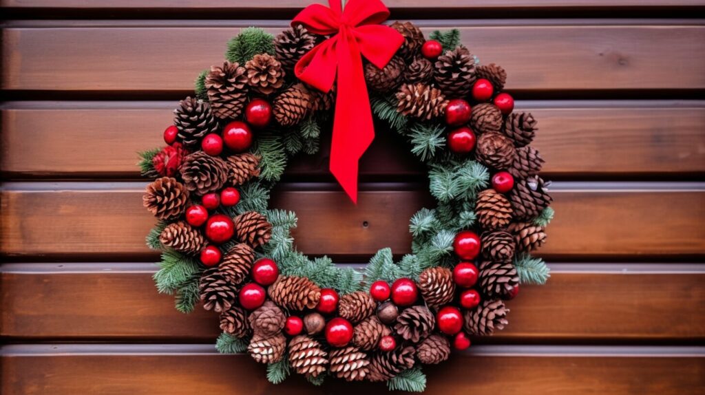 Holiday Pine Cone Wreath