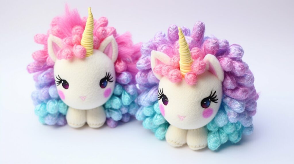 Unicorn Pom Pom Magnets